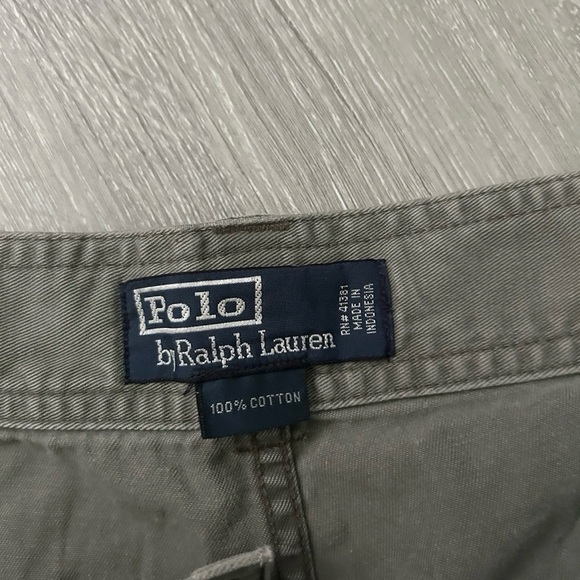 Men’s Polo Ralph Lauren Olive Green Cargo Shorts Size 42 - Picture 2 of 3